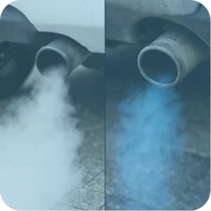 علائم خرابی سرسیلندر-تغییر رنگ دود اگزوز (سفید یا آبی)